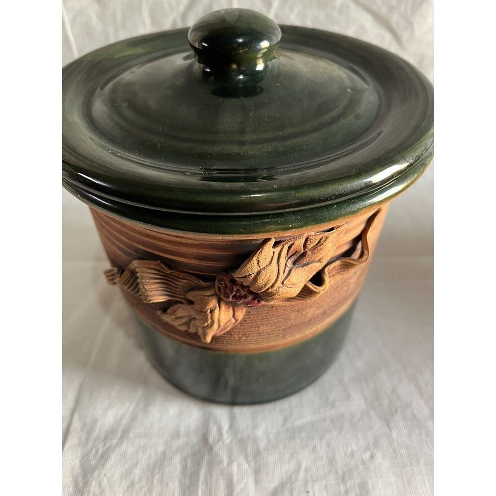 Beautiful Hand Turned Crock Set Signed - Picture 9 of 16